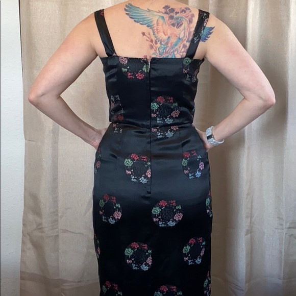 Vintage 50s Alfred Shaheen Honolulu Satin Dress - Picture 6 of 6